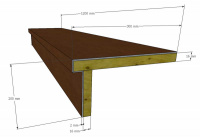 Příklad řešení MDF schodnice z vinylu s nosem - lepený vinyl